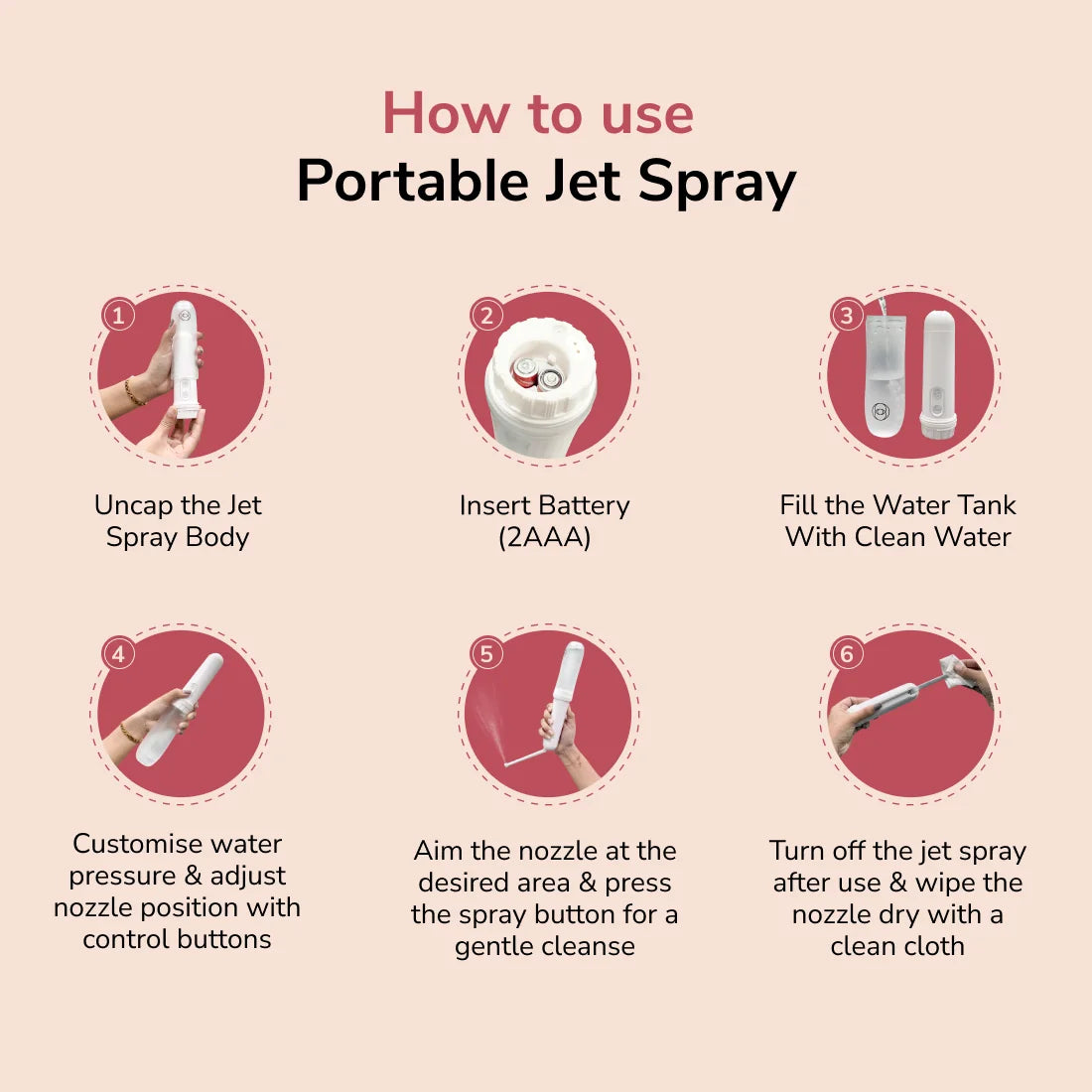 how to use jet spray
