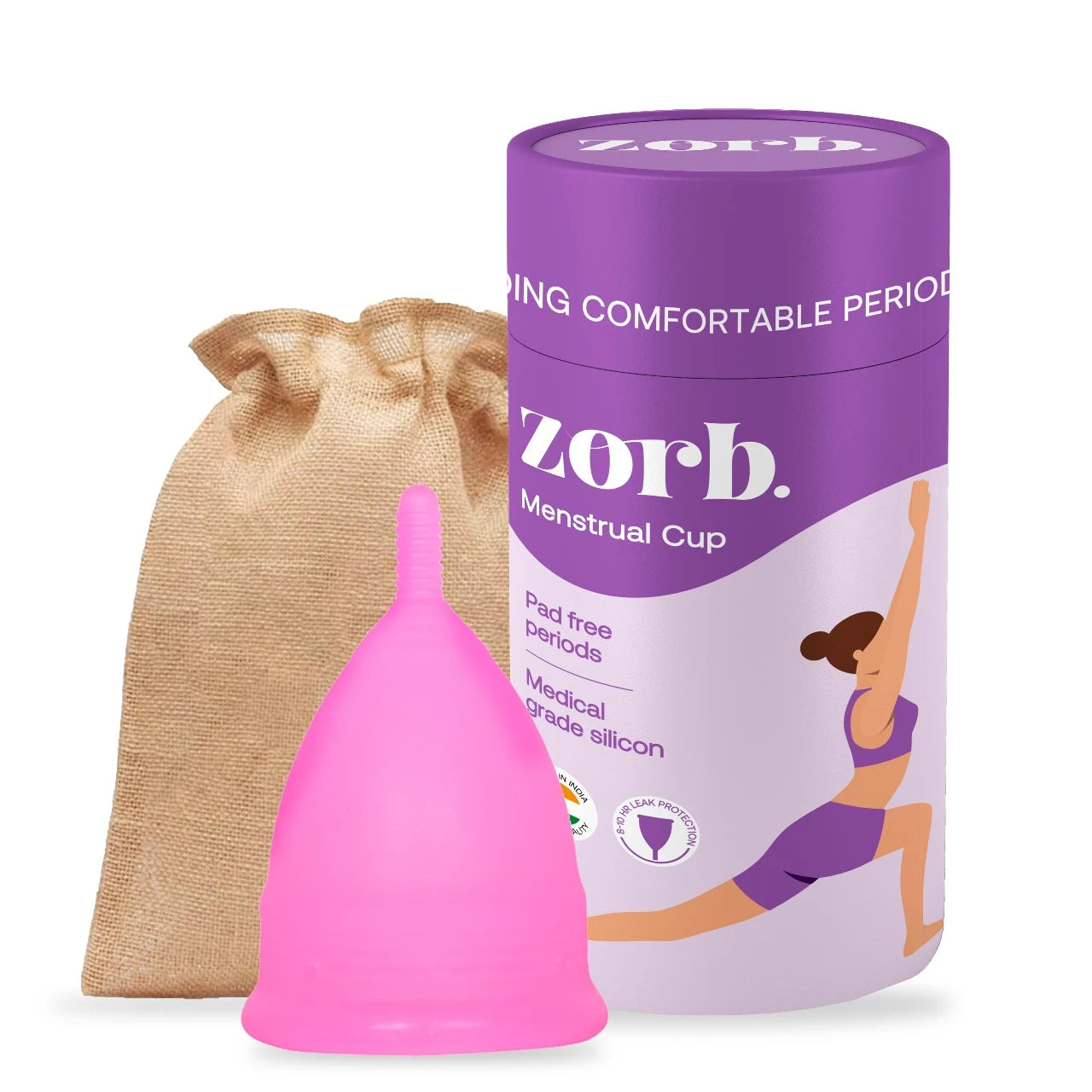 pink menstrual cup