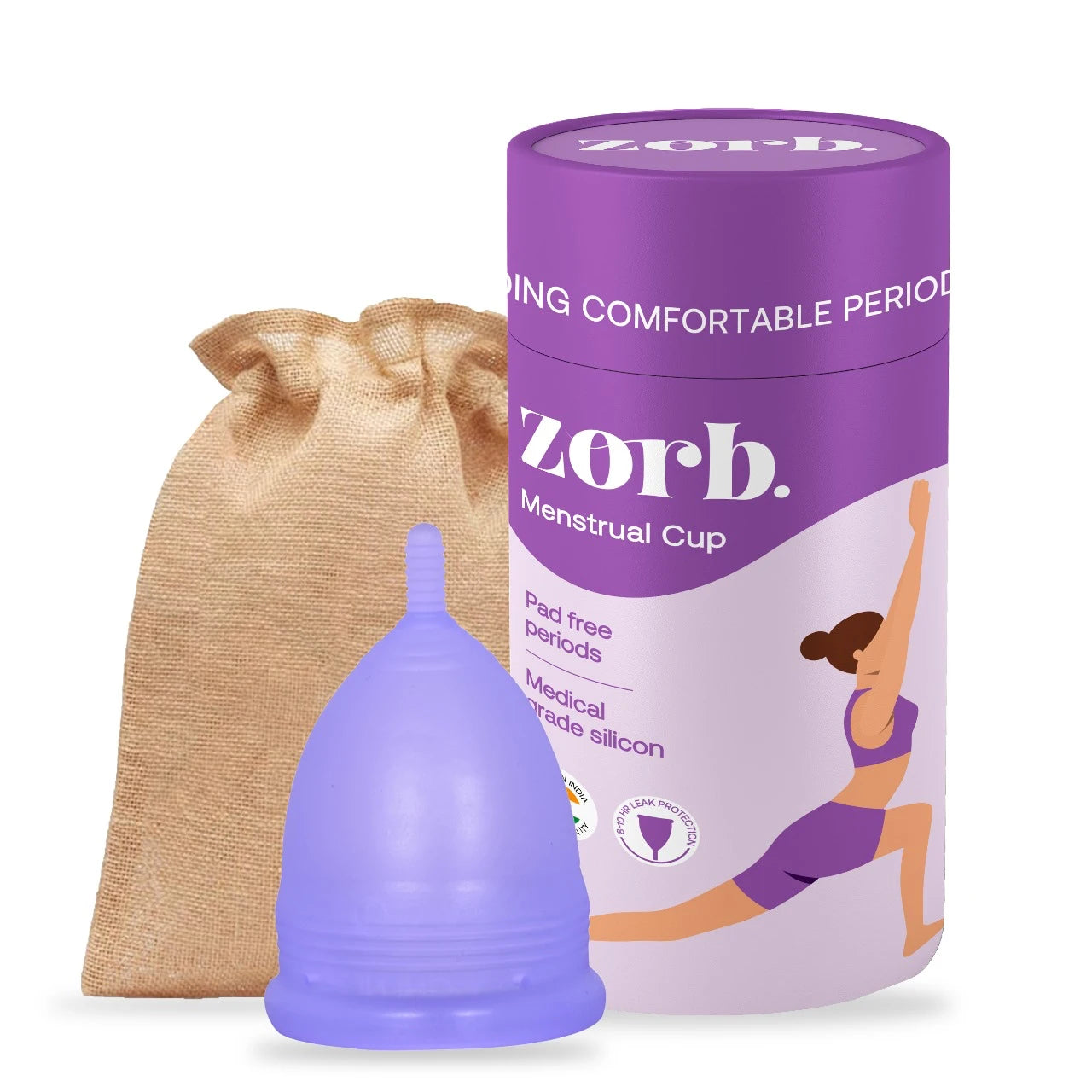 purple menstrual cup