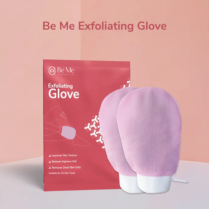exfoliating glove to remove ingrown hair