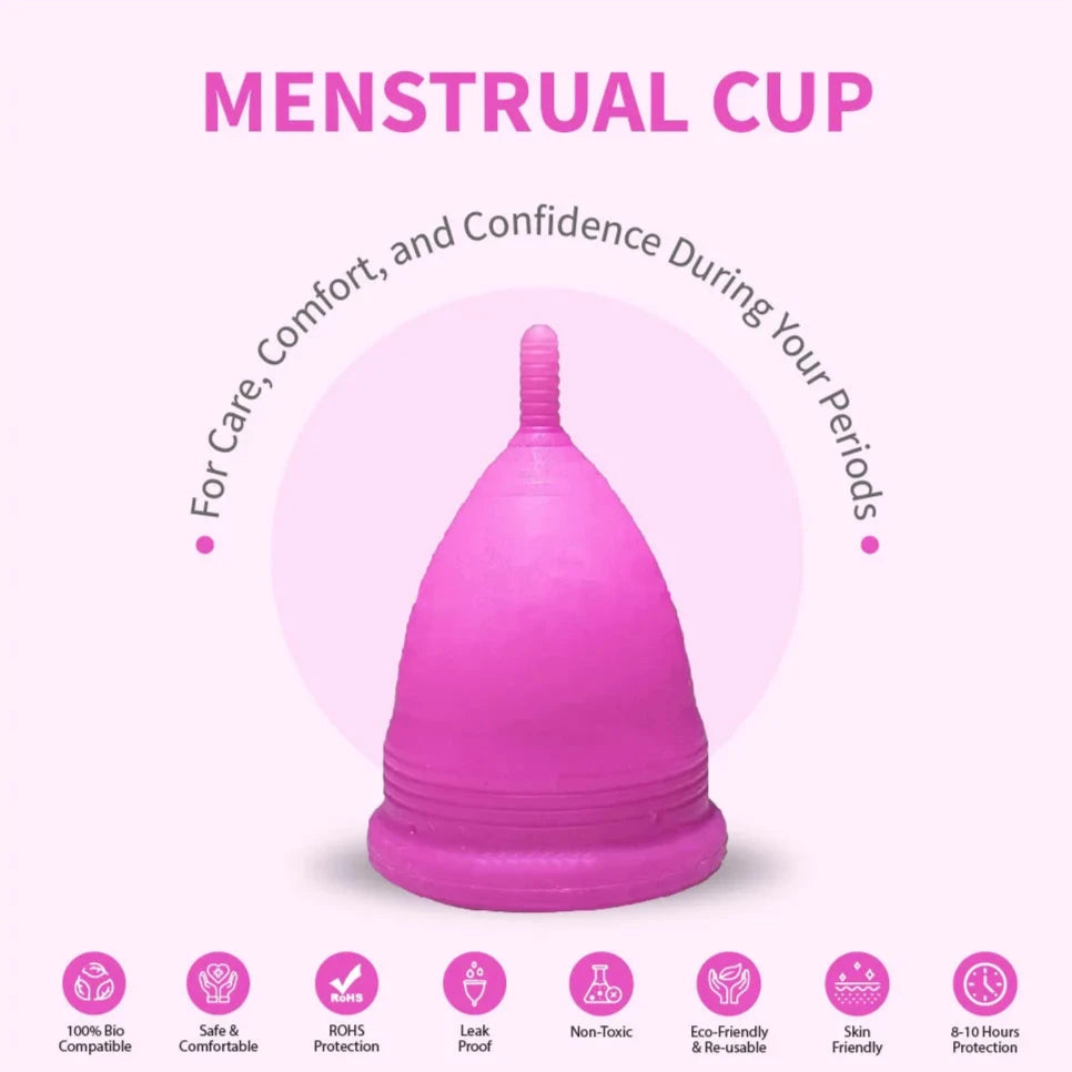 pink menstrual cup