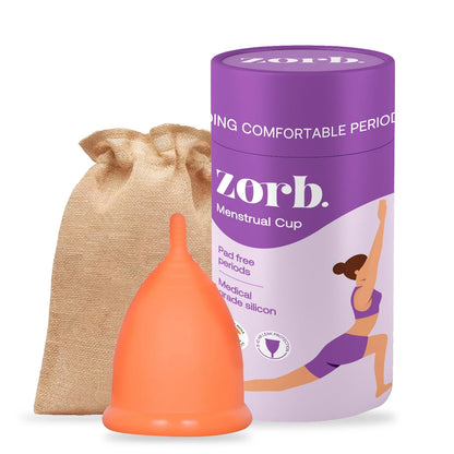 orange menstrual cup