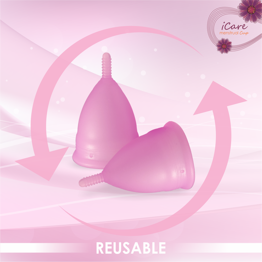 iCare Menstrual Cup Medium (Pink)