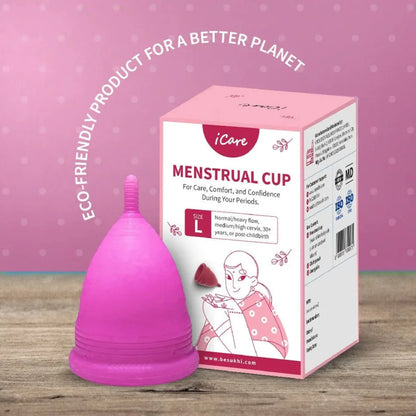 pink menstrual cup